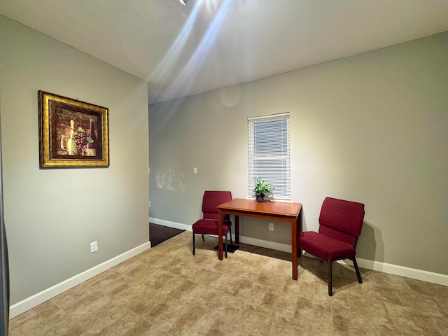 sitting room with baseboards