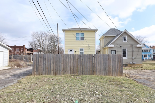 exterior space featuring fence