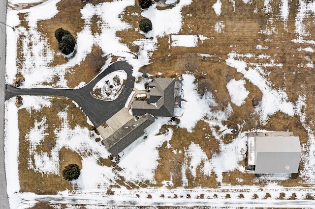 view of snowy aerial view