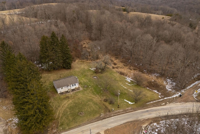 aerial view with a rural view