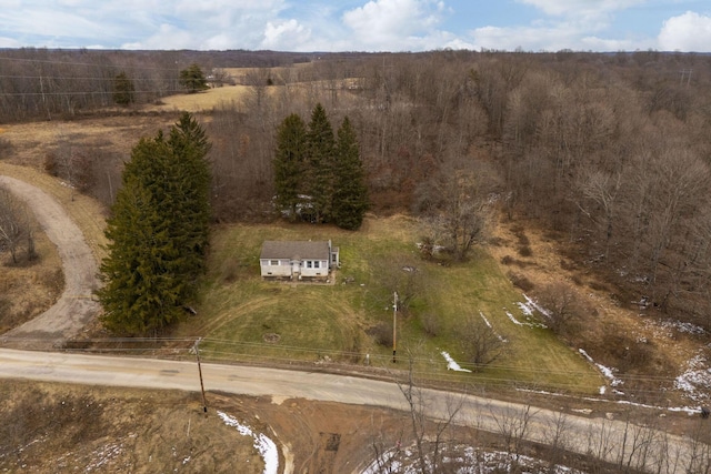 drone / aerial view featuring a rural view