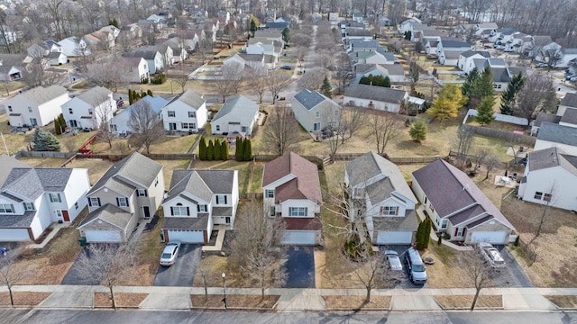 aerial view featuring a residential view