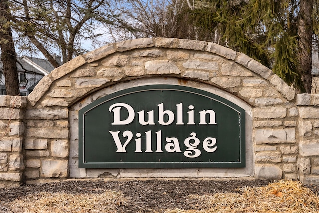 view of community sign