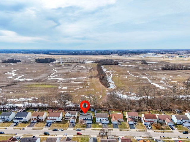 drone / aerial view with a residential view