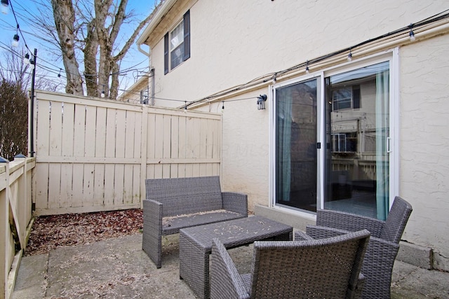 view of patio / terrace with a fenced backyard