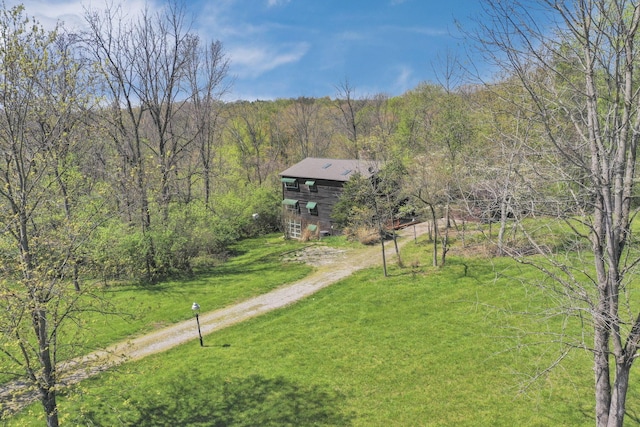 2098 Maya Ln, Sugar Grove, OH 43155 - birds eye view of property with a forest view