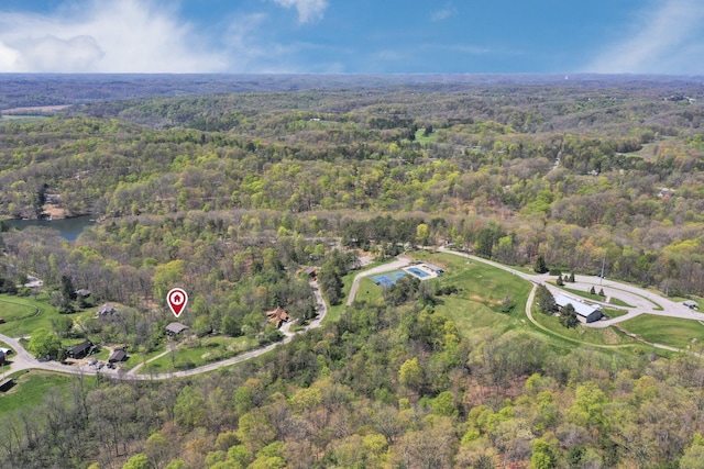 2098 Maya Ln, Sugar Grove, OH 43155 - aerial view featuring a wooded view