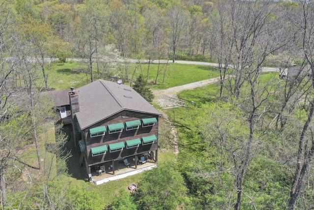 2098 Maya Ln, Sugar Grove, OH 43155 - birds eye view of property featuring a forest view
