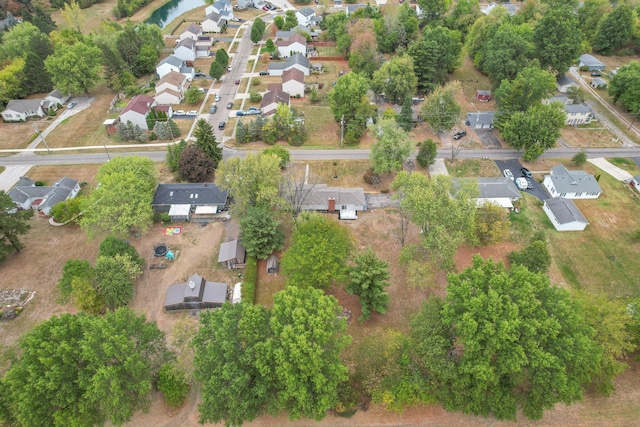 drone / aerial view with a residential view