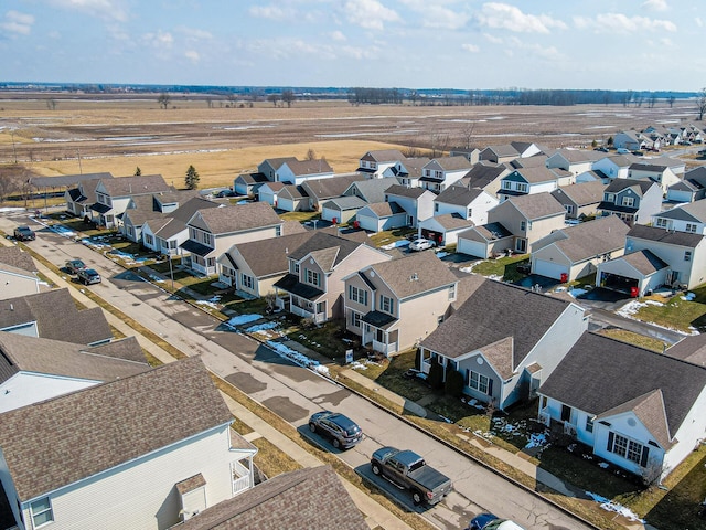 bird's eye view with a residential view