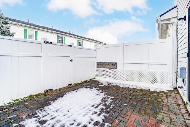 view of patio / terrace with fence