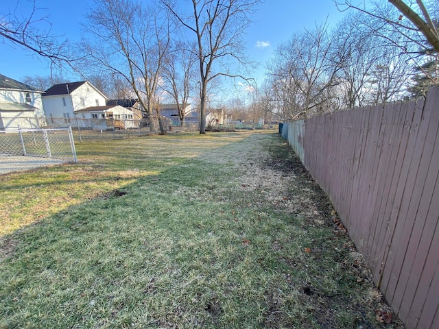 view of yard with fence private yard