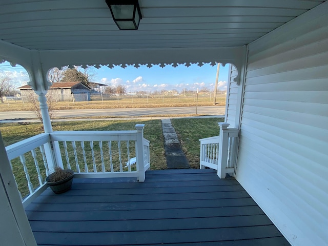 wooden deck with a porch