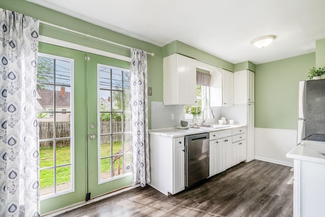 3093 Hamilton Ave, Columbus, OH 43224 - kitchen featuring a sink, appliances with stainless steel finishes, plenty of natural light, and french doors