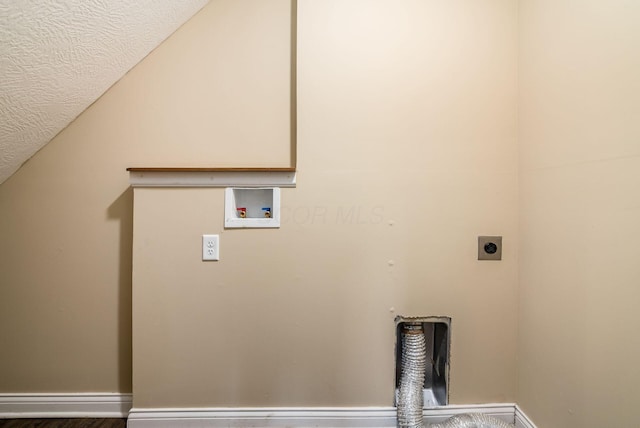 laundry room featuring laundry area, washer hookup, and electric dryer hookup