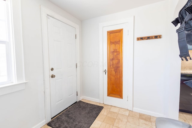 doorway with baseboards