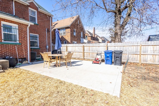 view of patio / terrace with a fenced backyard