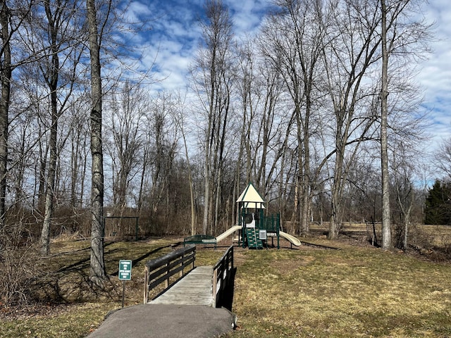 view of yard with playground community