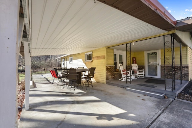 view of patio / terrace featuring outdoor dining space