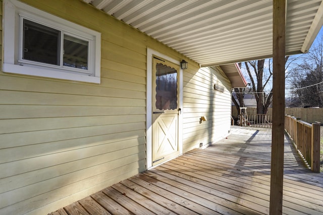 deck with fence