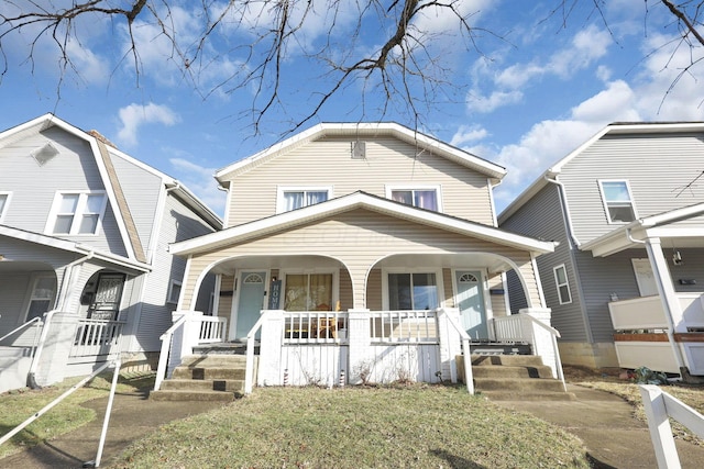 view of front facade with covered porch