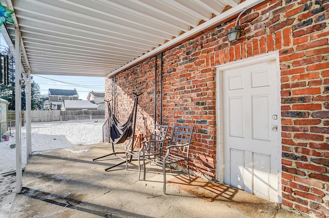 view of patio / terrace with fence