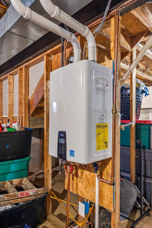 utilities featuring tankless water heater