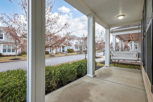 view of patio with a residential view