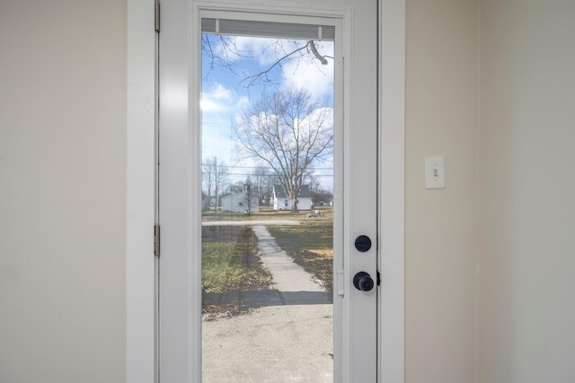 view of doorway to outside