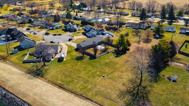 drone / aerial view featuring a residential view