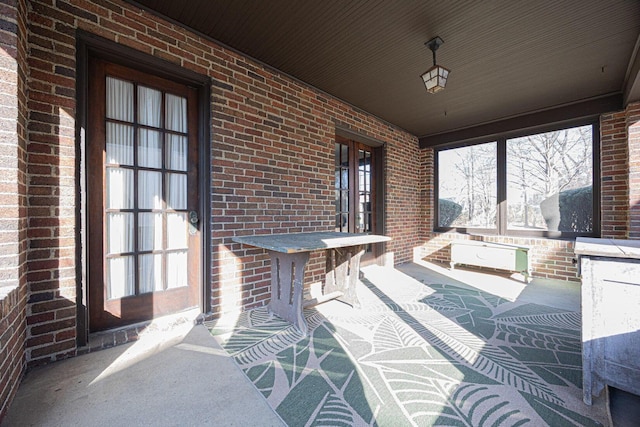 view of sunroom