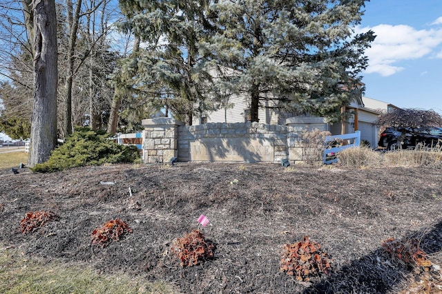 view of community sign