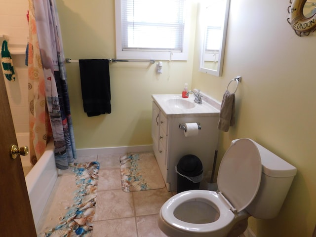 17916 Allen Center Rd, Marysville, OH 43040 - full bath featuring toilet, tile patterned flooring, baseboards, and vanity
