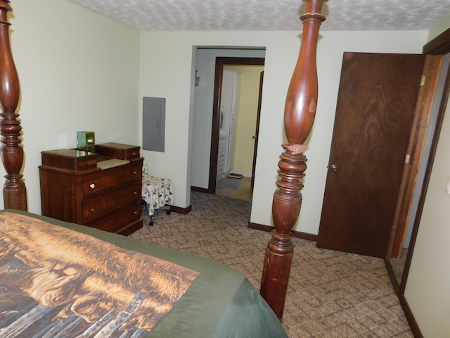 17916 Allen Center Rd, Marysville, OH 43040 - bedroom featuring electric panel, baseboards, and a textured ceiling