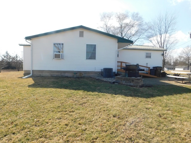 17916 Allen Center Rd, Marysville, OH 43040 - back of property with cooling unit and a lawn