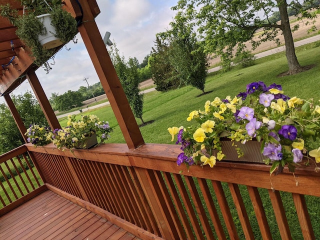 17916 Allen Center Rd, Marysville, OH 43040 - wooden deck with a yard