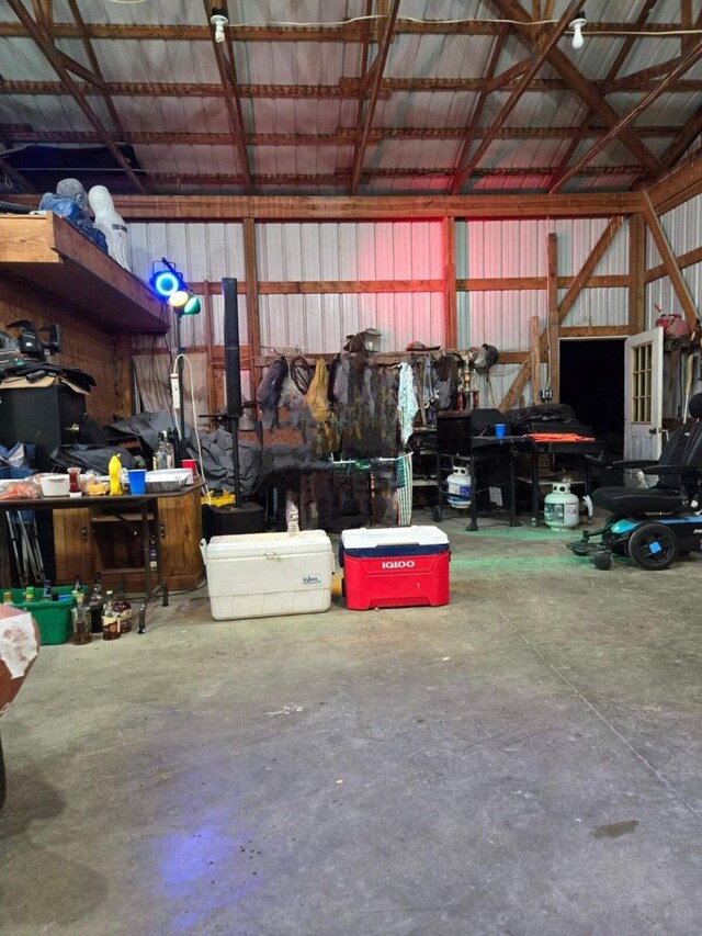 17916 Allen Center Rd, Marysville, OH 43040 - garage with metal wall