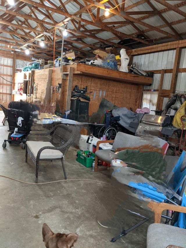 17916 Allen Center Rd, Marysville, OH 43040 - garage with metal wall