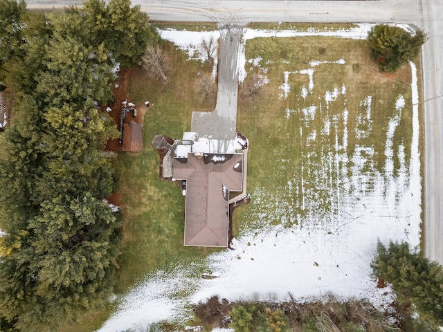 view of snowy aerial view