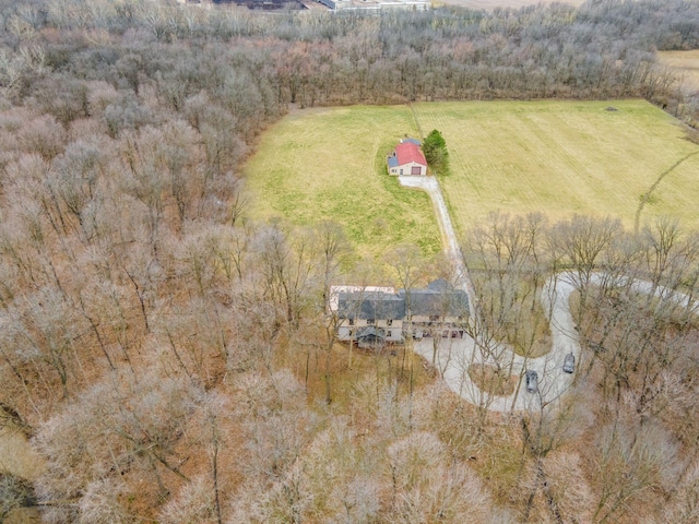 767 London Groveport Rd, Lockbourne, OH 43137 - birds eye view of property featuring a rural view and a forest view