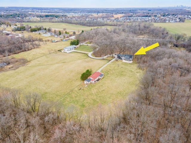 767 London Groveport Rd, Lockbourne, OH 43137 - birds eye view of property featuring a rural view