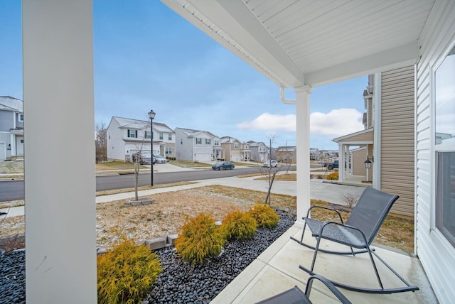 view of patio featuring a residential view