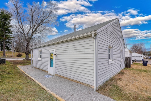 exterior space with a yard