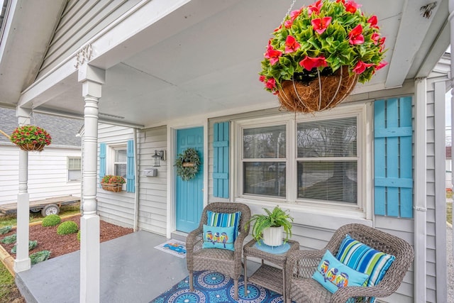 view of patio featuring covered porch