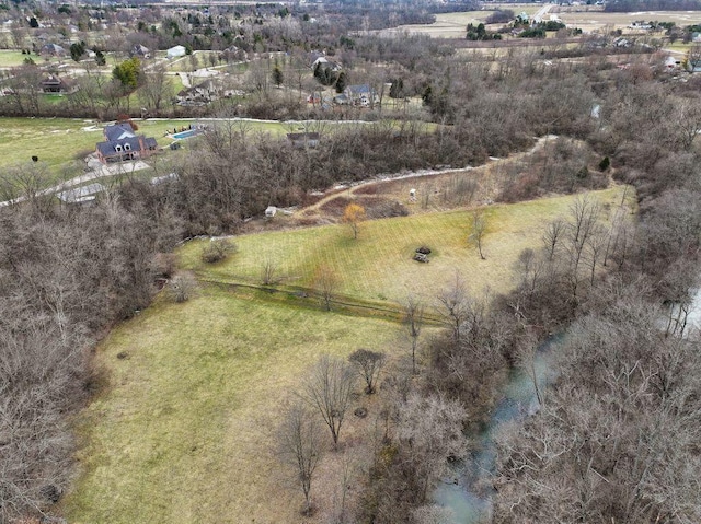 drone / aerial view featuring a rural view