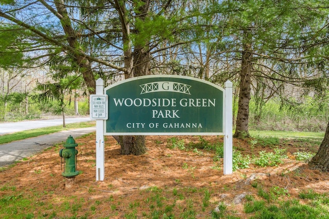 view of community sign