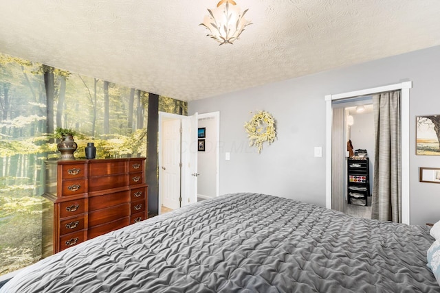 bedroom featuring a textured ceiling