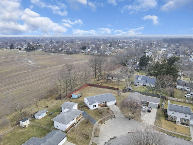 bird's eye view featuring a residential view