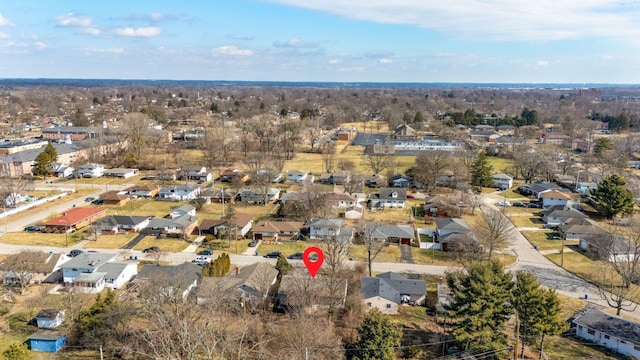 aerial view with a residential view