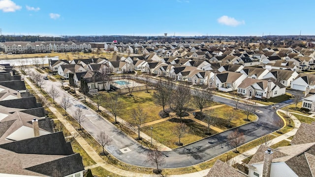 bird's eye view featuring a residential view